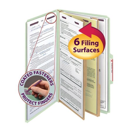 Smead Folder, Classf, Lgl, 2Ex, 2Div Pk SMD19076